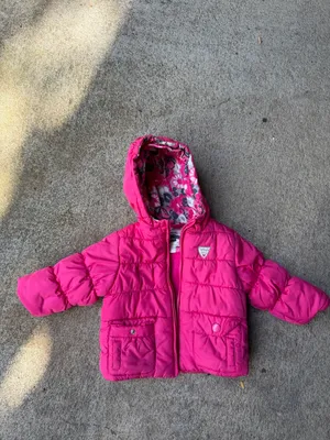 12 mo: Oshkosh, Pink floral lining, hot pink