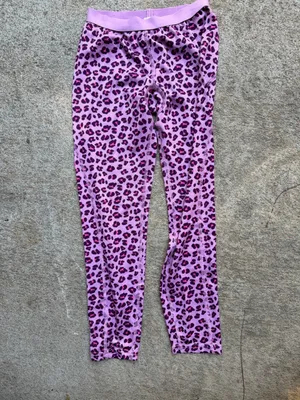 S: Lands End, Cheetah pink long underwear pants (Size 7/8)