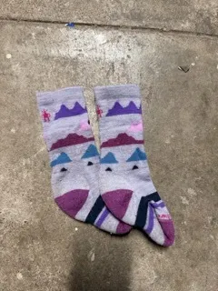 Kids XS: Smartwool (Gray w/purple mountains)