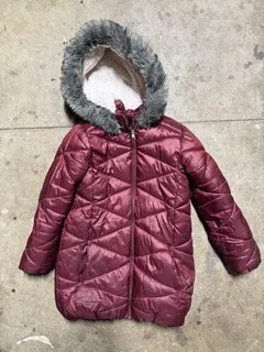 9-10T: Maroon w/Fur Hood Jacket