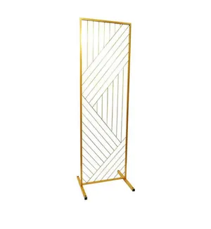 Modern Rectangular Gold Metal Backdrop