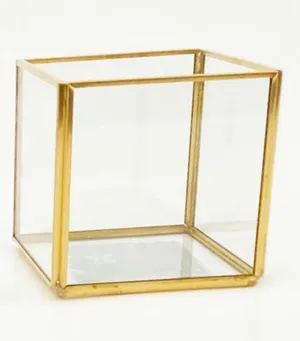 Gold Metal Display Box (Holds 1 Tea Candle 8pc Set)
