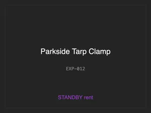 Parkside Tarp Clamp