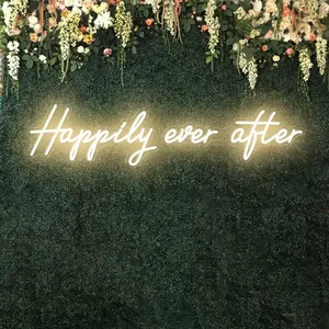 SIGN - NEON SIGN - HAPPILY EVER AFTER -  42.5 IN