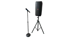 SPEAKER - MICROPHONE - JBL PARTYBOX SPEAKER, STAND AND MICROPHONE 