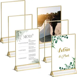 TABLE DECOR - FRAME 4x6 ACRYLIC SIGN HOLDER - PICTURE FRAME 