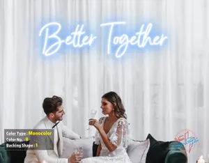 SIGN - NEON SIGN - BETTER TOGETHER 16.5 x 12.4 inch
