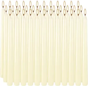 CANDLE - 10 INCH IVORY WHITE TAPER CANDLE