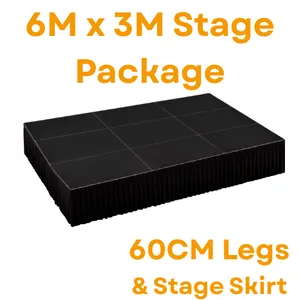 6M x 3M Stage Package - 60CM High with Step