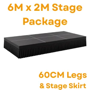 6M x 2M Stage Package - 60CM High with Step