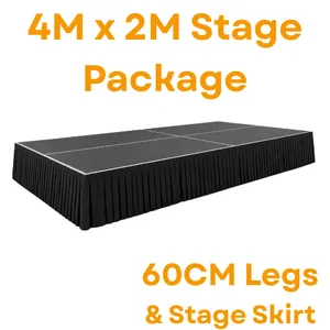  4M x 2M Stage Package - 60CM High with Step 