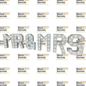Giant 4FT Mr & Mrs LED Letters