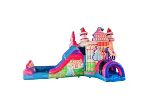 Prinzessinnenschloss Einhorn Hüpfburg 8,2 x 5,4 Meter