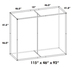 115” x 46” x 92” PICTURE CUBE FRM PKG