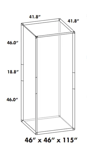 46” x 46” x 115”  PICTURE CUBE FRM PKG