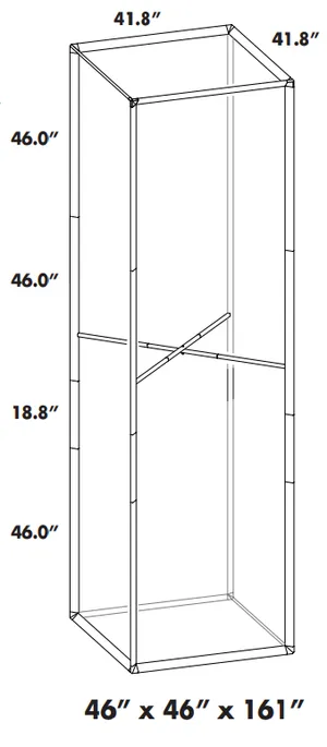 46” x 46” x 161”   PICTURE CUBE FRM PKG