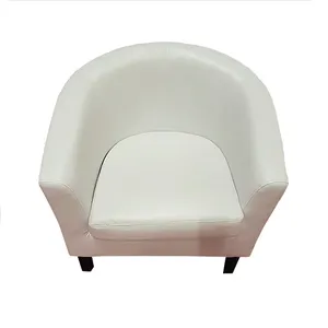 Fauteuil simili cuir blanc / Faux leather white Armchair