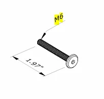 quick tightener D0.23”/M6 x 1.96”