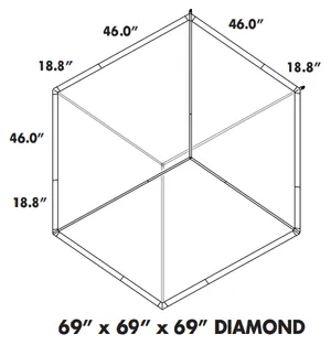 69” x 69” x 69” PICTURE CUBE FRM PKG DIAMOND