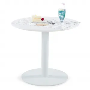 Table 23'' Ronde Blanche / 23'' Round White Table 23” x 23” x 30”