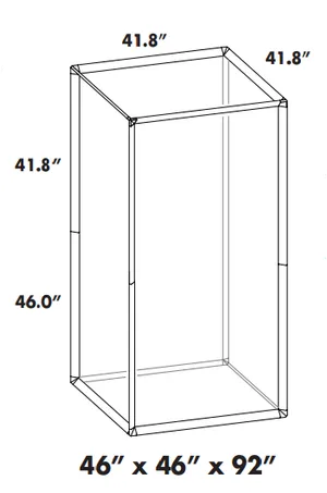 46” x 46” x 92” PICTURE CUBE FRM PKG