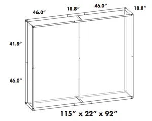 115” x 23” x 92” PICTURE CUBE FRM PKG