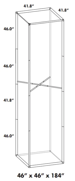 46” x 46” x 184” PICTURE CUBE FRM PKG