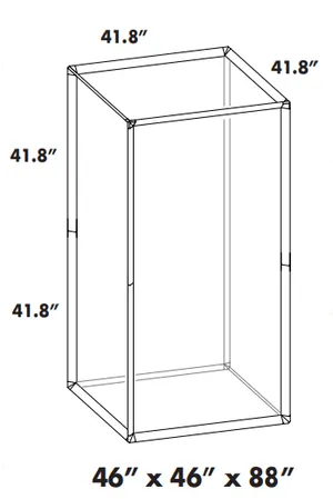 46” x 46” x 88” PICTURE CUBE FRM PKG
