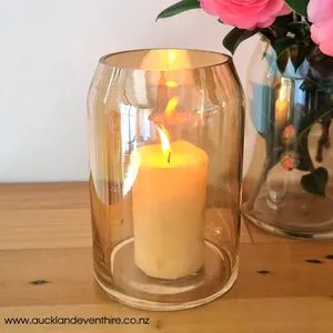 Gold Amber Glass Cylinder