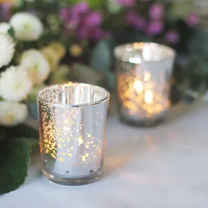 Silver mercury tealight holder 