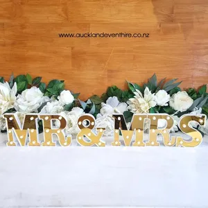Gold Marquee Light MR & MRS