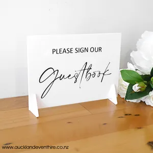 White Acrylic - 'Guestbook' Sign