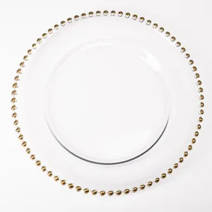 Gold bead charger plates