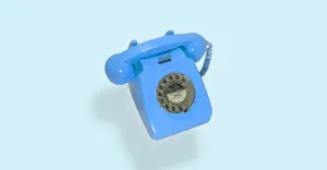 Blue Rotary Telephone