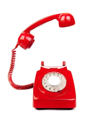 Red Rotary Telephone
