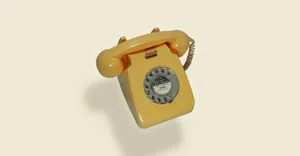 Mustard Rotary Telephone