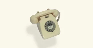 Cream Rotary Telephone