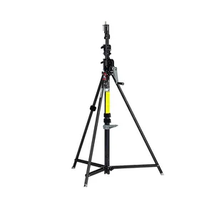 MANFROTTO DOUBLE WIND UP STAND WITH WHEELS (BLACK)