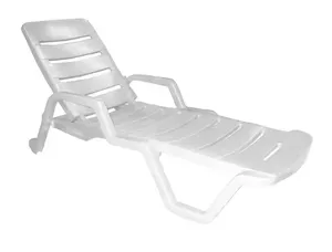Patio Chaise Lounge in White