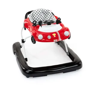 OLAKIDS Foldable Baby Walker, Toddler Activity Center Leaning-Seated Walk-Behind with Steering Wheel