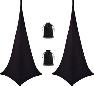 Black Speaker Stand Cover with 360 Degree Cover
