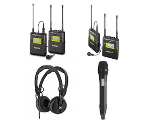 Sony Radio Clip & Handheld Mic Bundle + Sennheiser HD25 Headphones