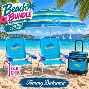 Beach Bundle 3 - (2 OVERSIZED Chairs, 1 Umbrella and 1 Cooler)