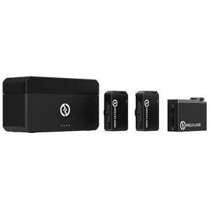 Hollyland LARK MAX Duo 2.4GHz 2-Person Wireless Lavalier Microphone System, Black
