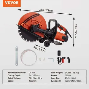 VEVOR 14-in Worm Drive Concrete Saw