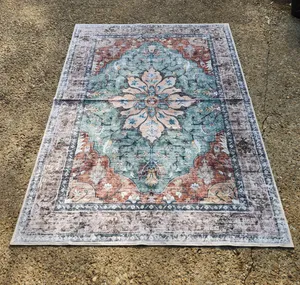 Rust and Teal w/ Peach center Rug
