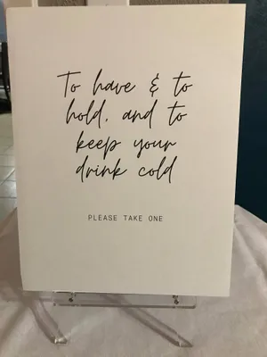 Koozie Sign 