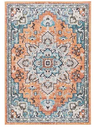 Orange/ Teal Rug