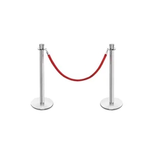 Stachion - chrome with red rope
