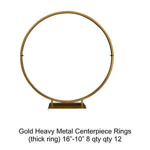 Gold Heavy Metal Centerpiece Rings (thick ring)